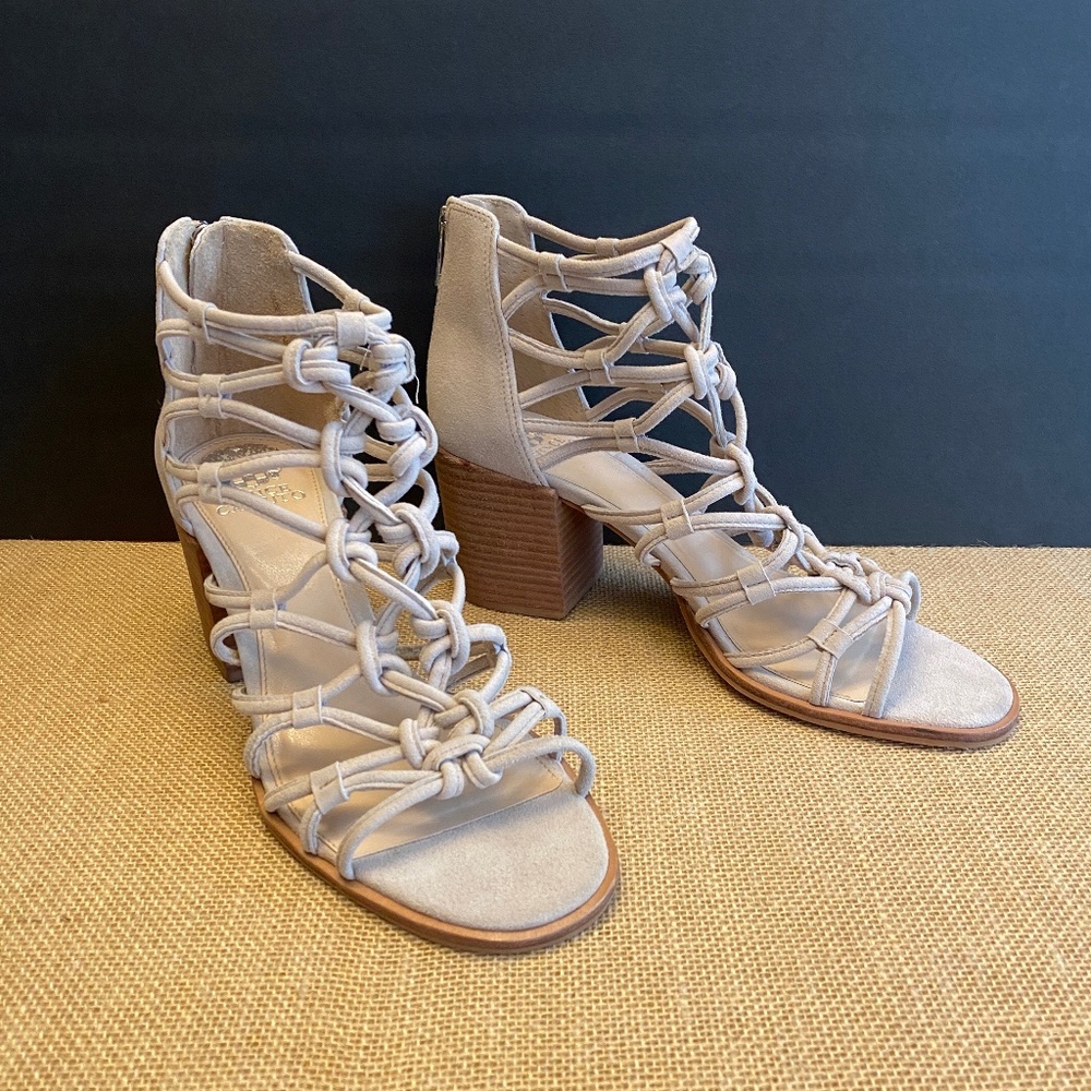 HOT DEAL $20 
Vince Camuto Karika block heel strappy sandals booties. Size 9 ½.